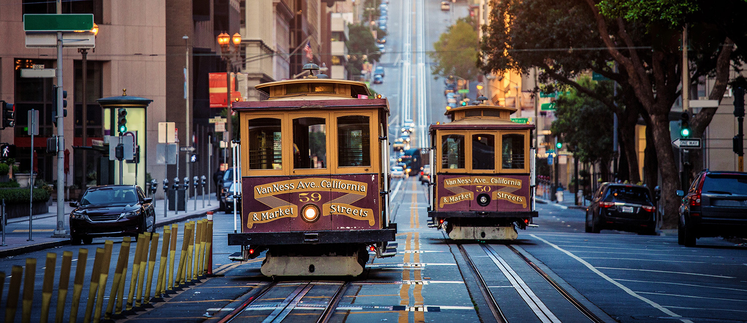 ENJOY A RIDE THROUGH THE SAN FRANCISCO STREETS ON THE FAMOUS CABLE CARS